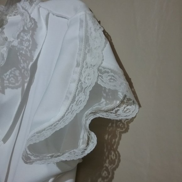 Jane Holly women's secretary polyester blouse size 16 Vintage - Picture 6 of 9